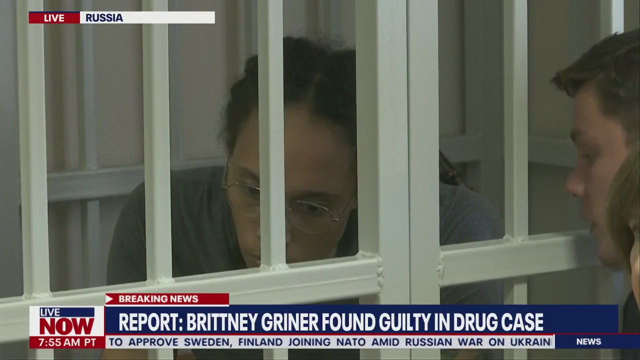 Brittney Griner found guilty in Russia on cannabis possession charges
