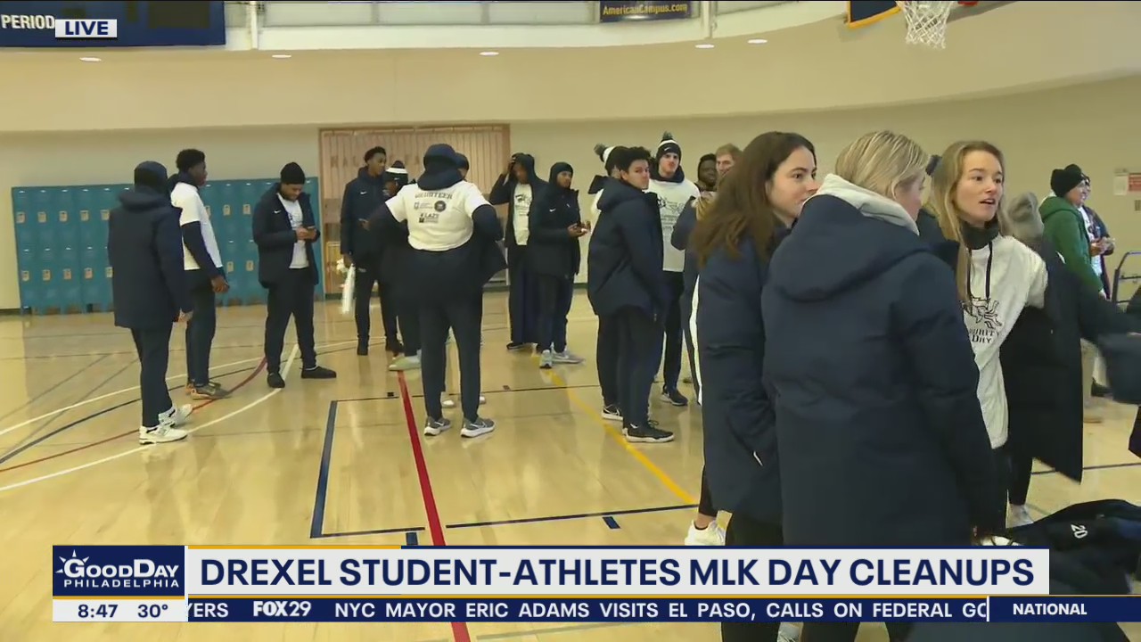 Drexel students, athletes volunteer for MLK Day cleanups