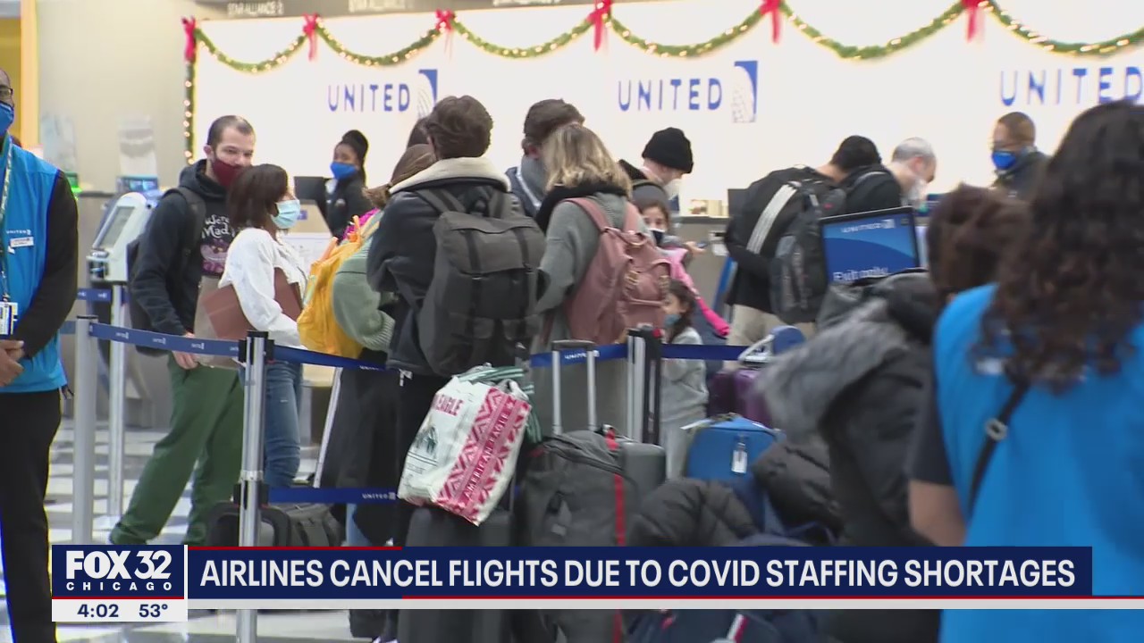 Airlines cancel flights due to COVID staffing shortages