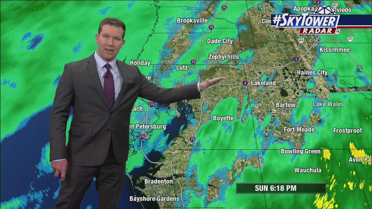 Sunday evening forecast
