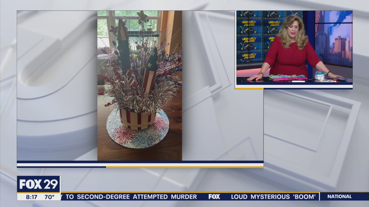 Whatcha Makin? Patriotic fireworks centerpiece