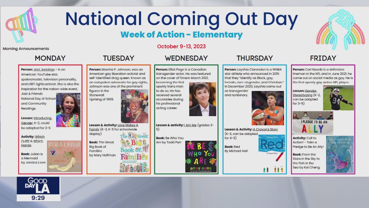 LA elementary schools begin week of LGBTQ+ lessons