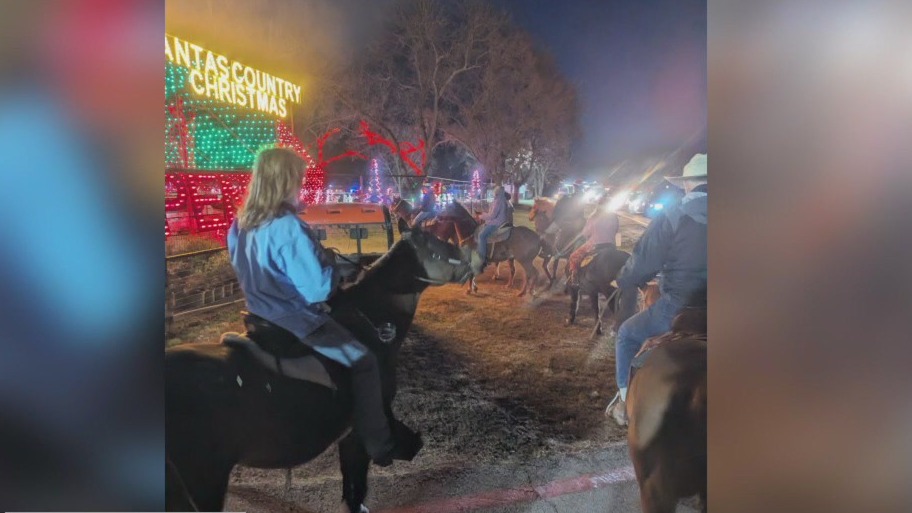40 Something Cowgirls ride through Seagoville lights