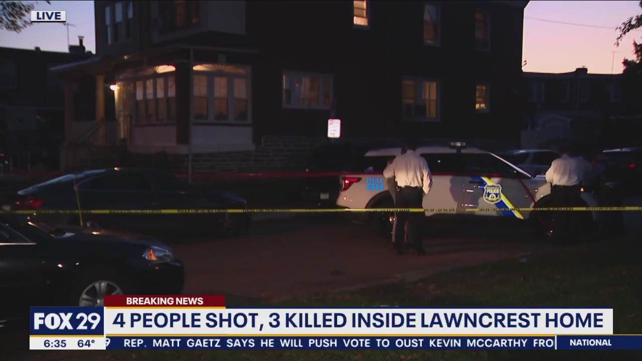 4 people shot, 3 killed inside Lawncrest home