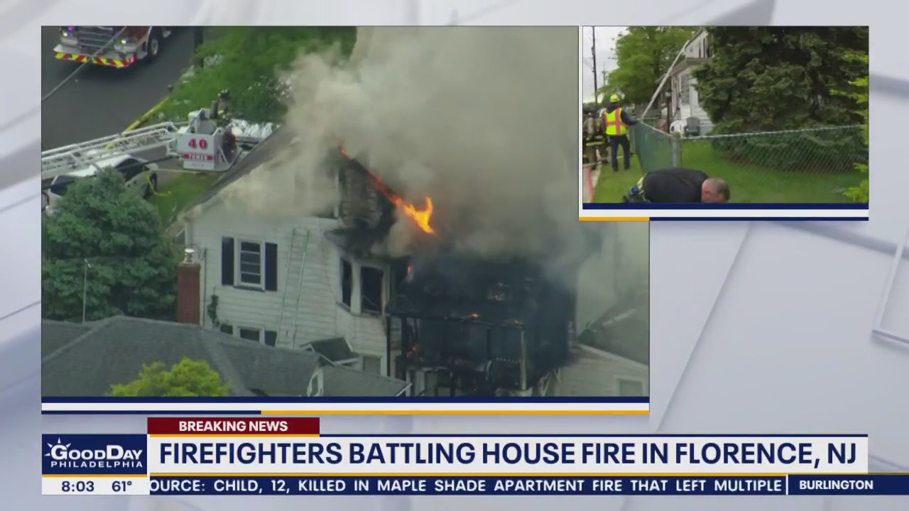 Crews from multiple towns respond to Burlington County house fire