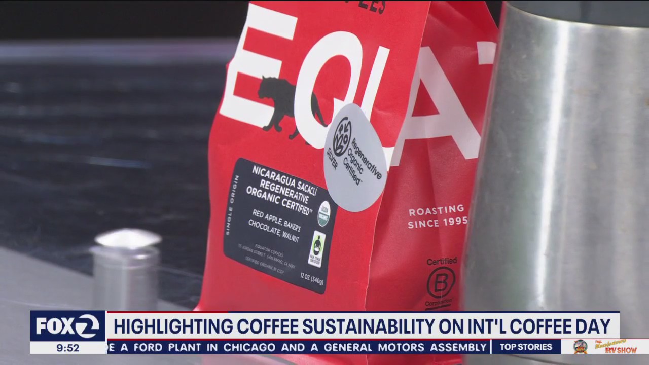 Locally owned coffee roasting company visits KTVU for International Coffee Day to discuss sustainability