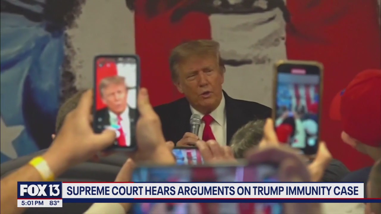 Supreme Court hears arguments on Trump immunity case