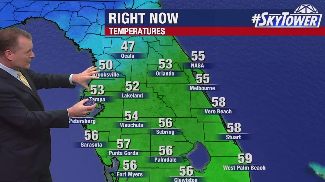 Tampa weather: Cool, drier Monday