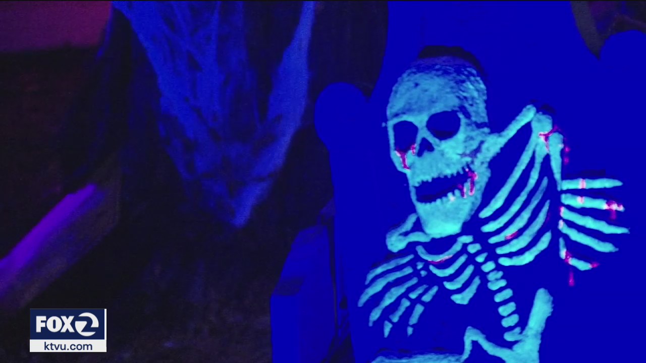 Neighbors' Halloween decorations are for good cause