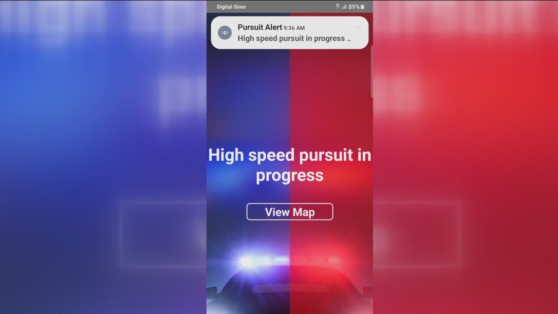 App would alert drivers of nearby pursuits