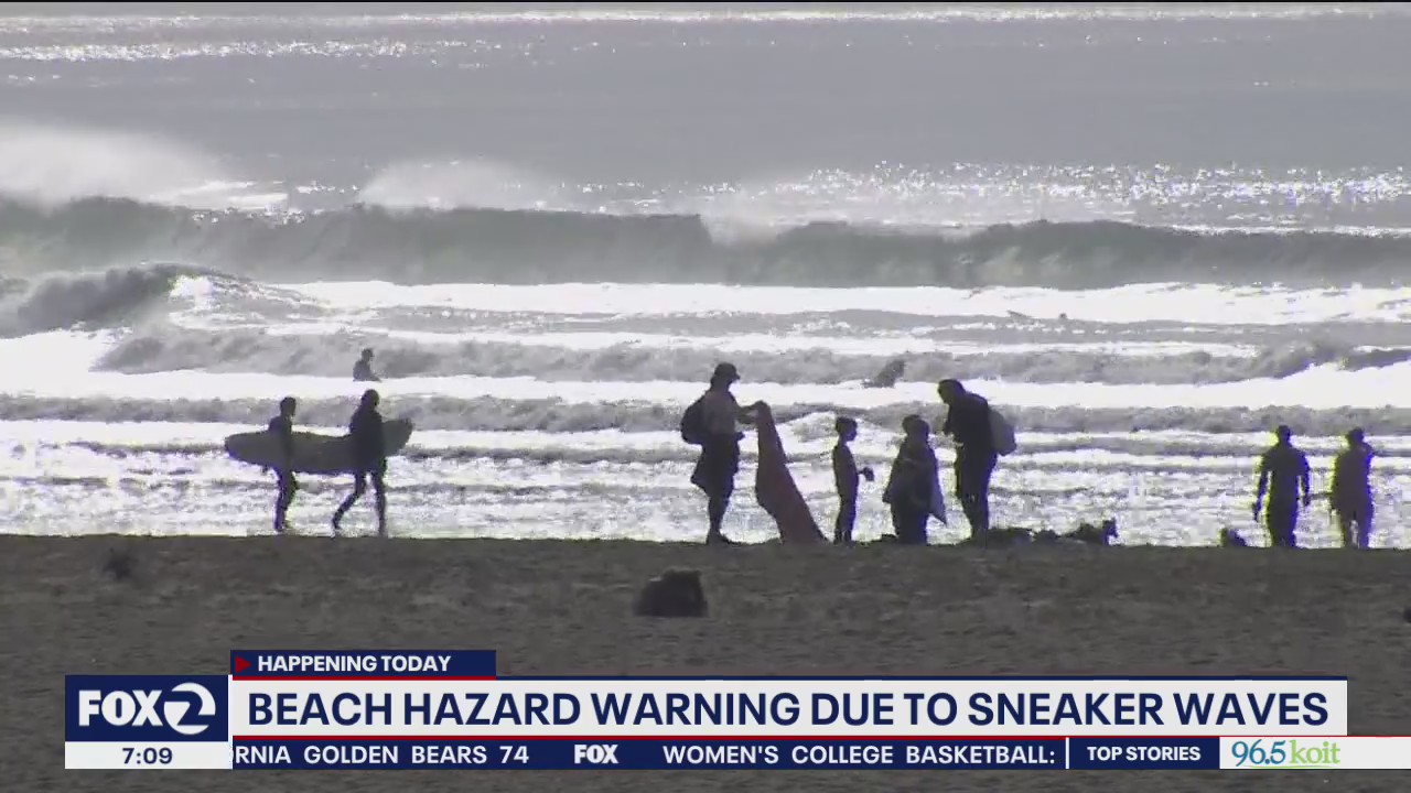 Beach hazard warning issued Sunday due to sneaker waves