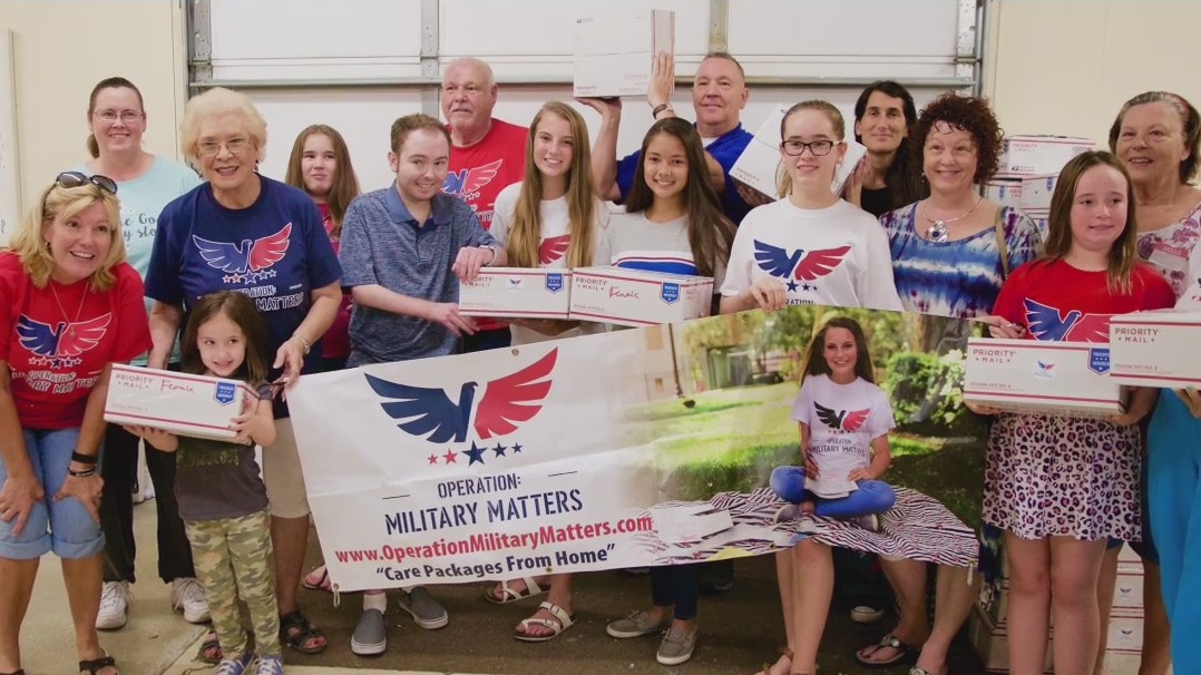 Teen on a mission to thank deployed troops