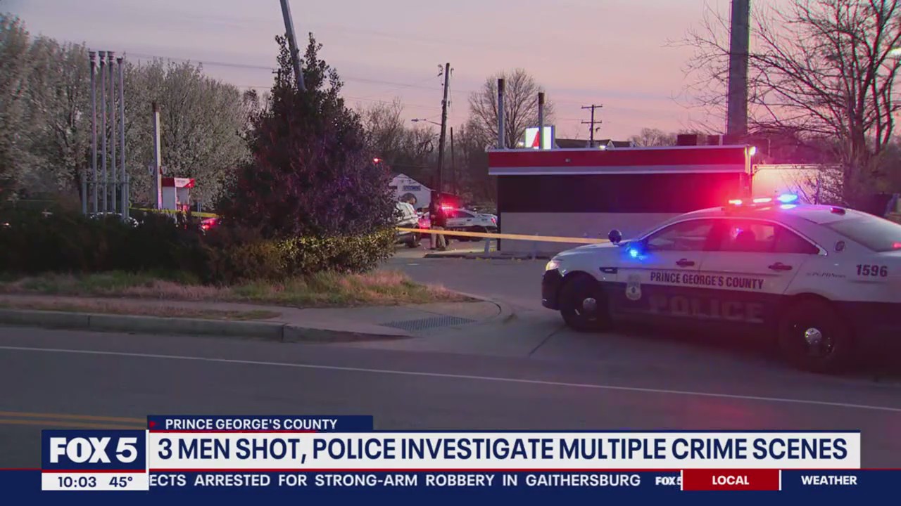3 men shot in Capitol Heights, police investigate multiple crime scenes
