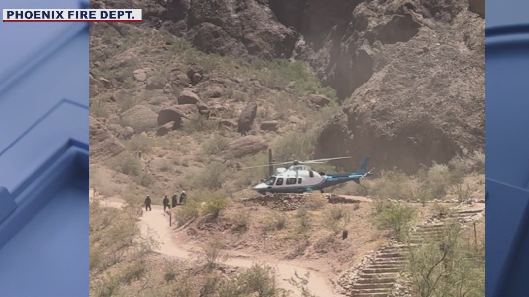 Woman rescued from Camelback Mountain
