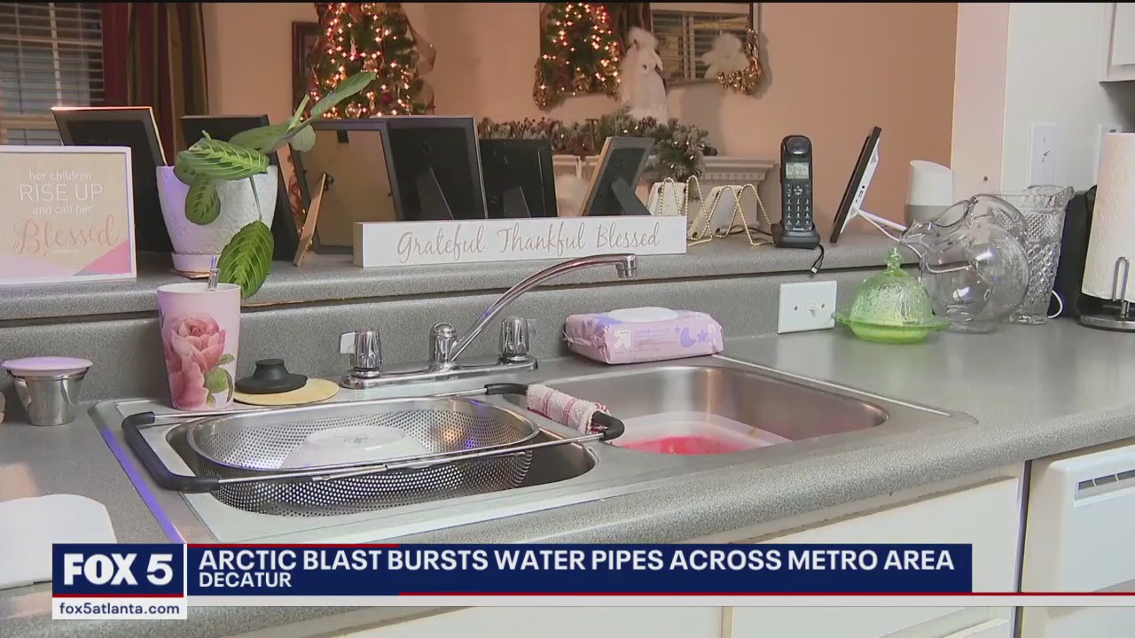 Arctic blast causing pipes to burst across metro Atlanta