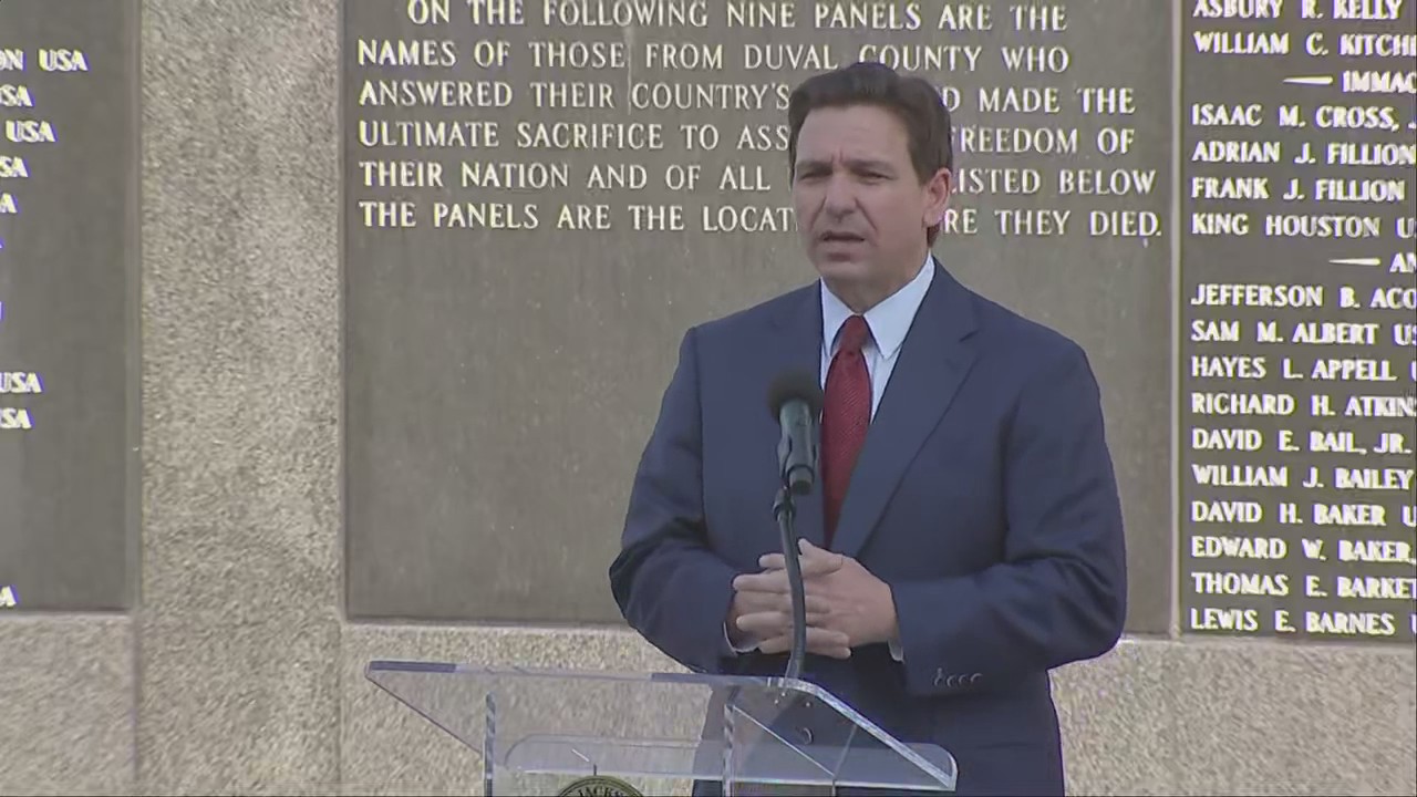 DeSantis speaks at Memorial Day ceremony