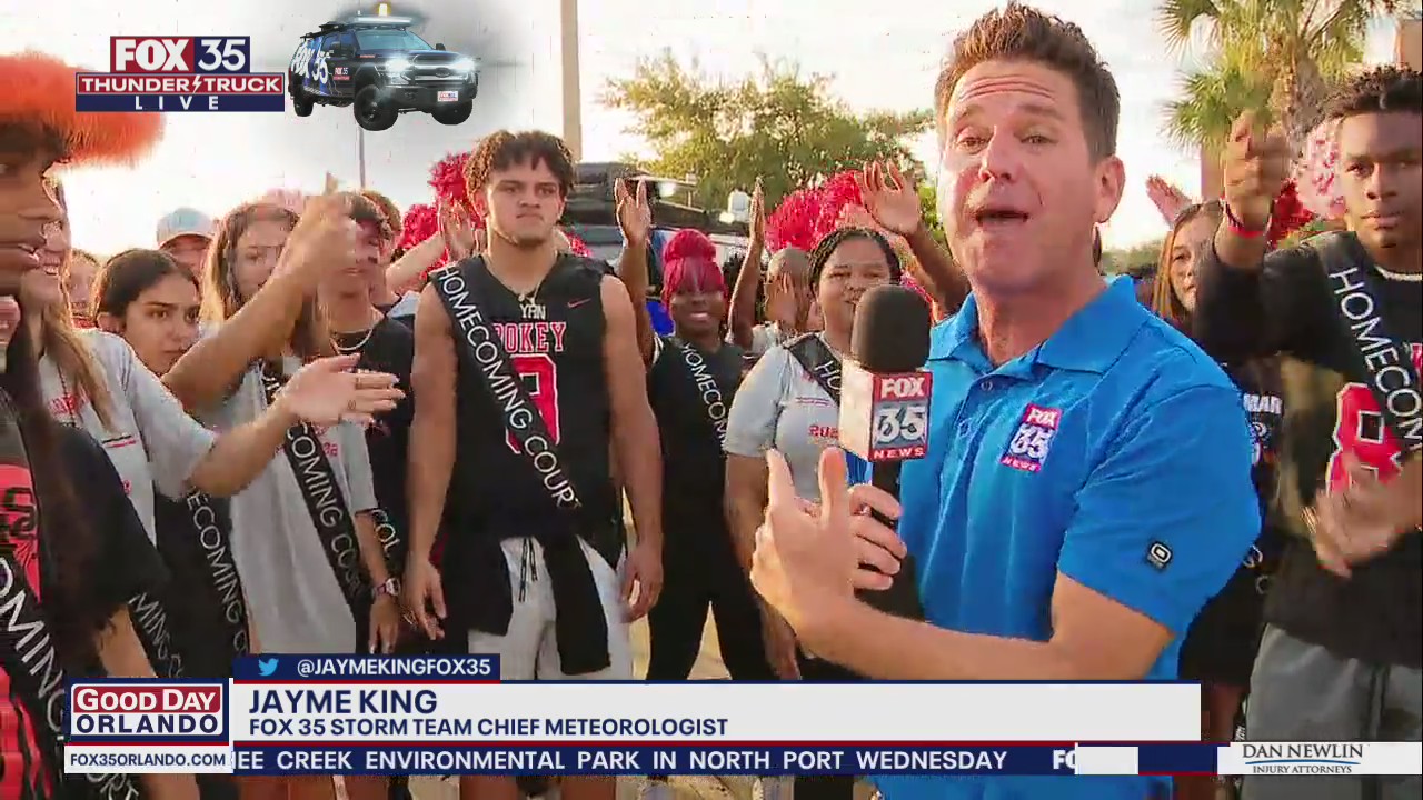 FOX 35 Storm Team Thunder Truck: Seminole High School Homecoming