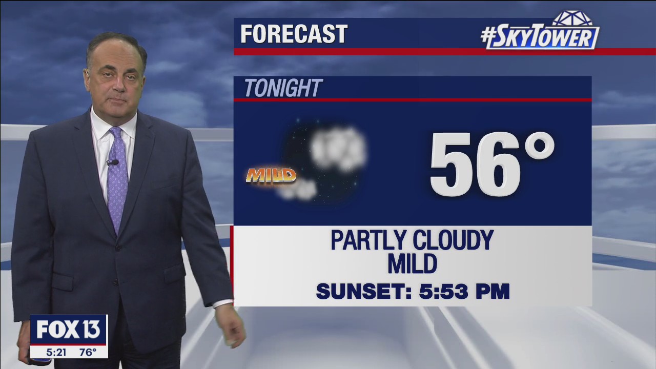 Monday evening weathercast