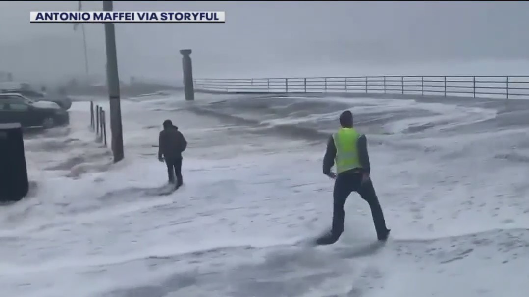 Communities prepare to protect themselves from flooding as rain batters shorelines
