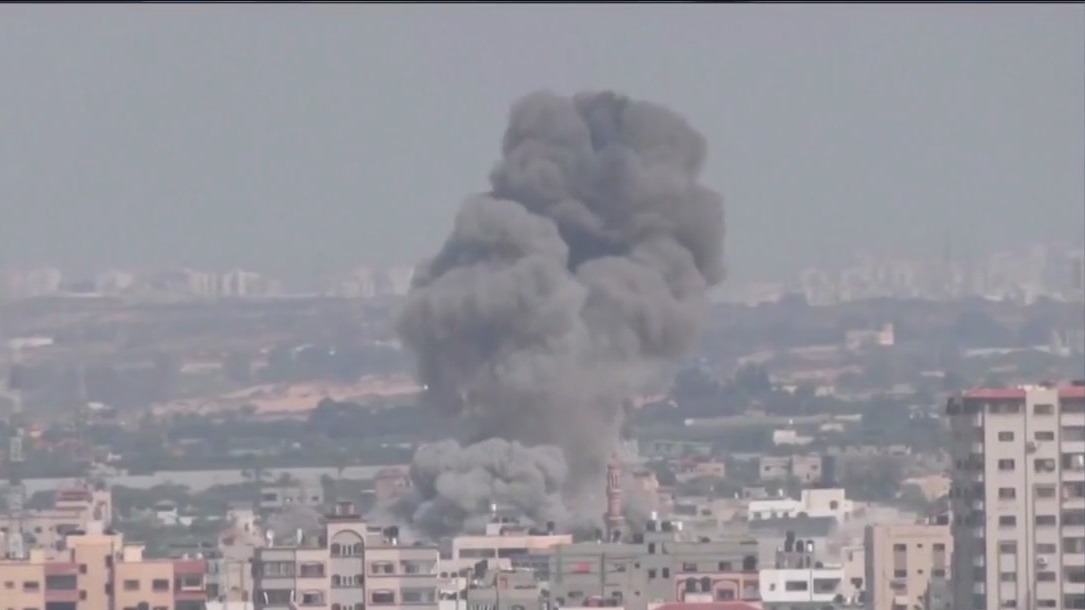 Israeli forces pounding Gaza City by air