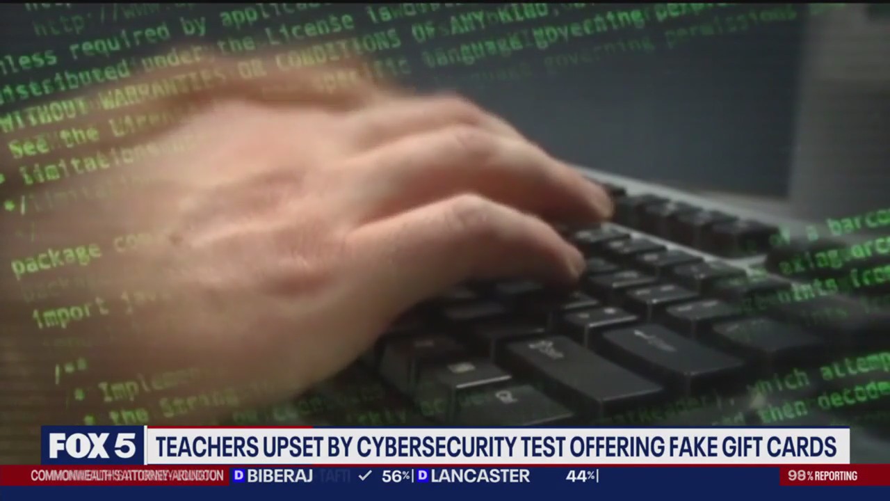 Teachers upset by cybersecurity test offering fake gift cards