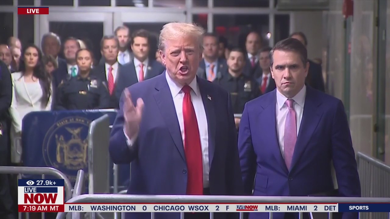 Former President Trump speaks ahead of trial