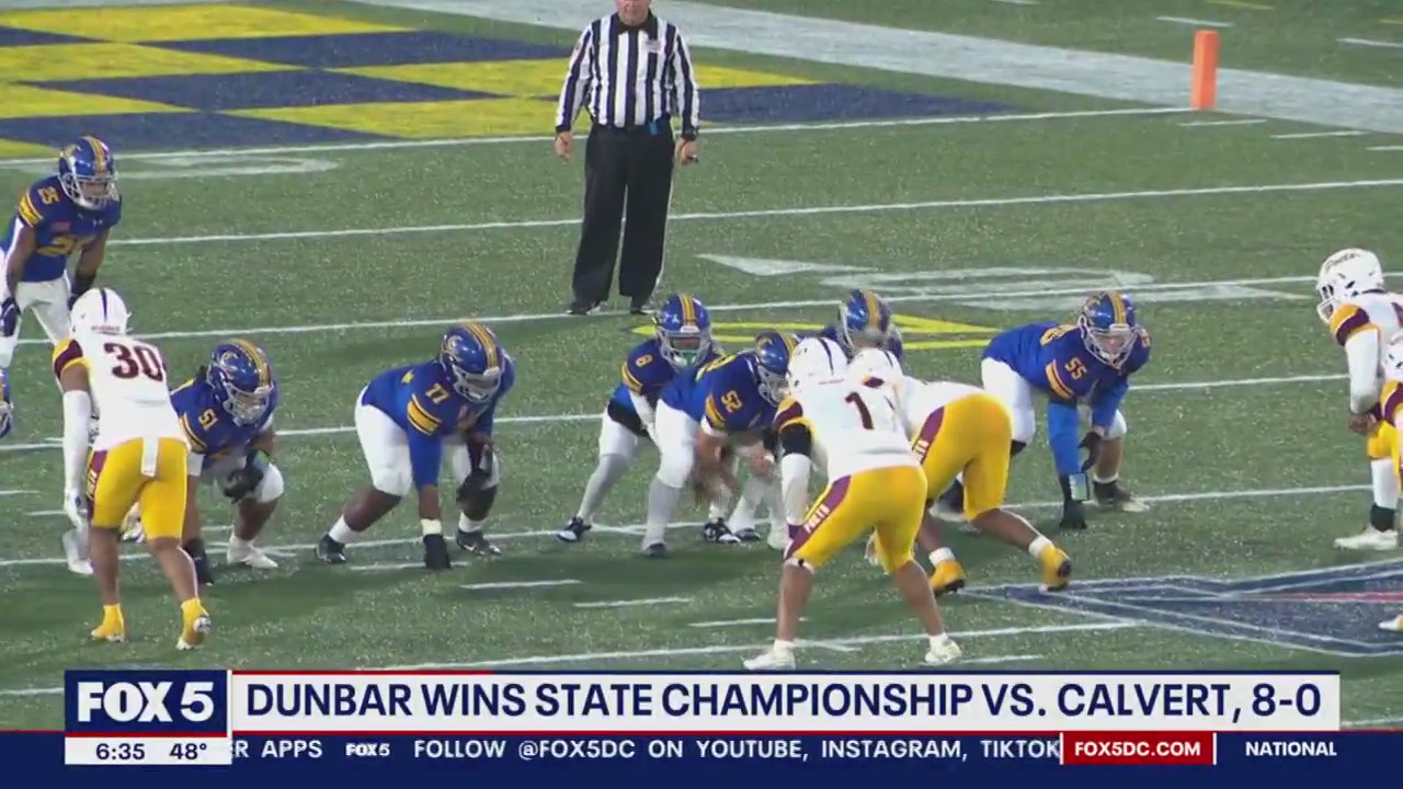 Dunbar wins state championship against Calvert