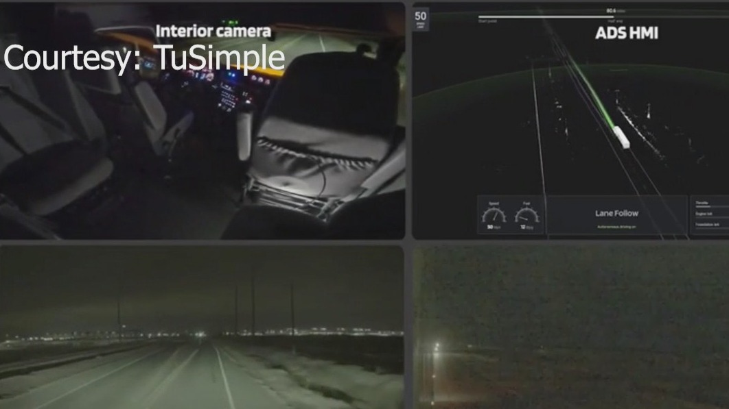 Autonomous trucker TuSimple logs first no-human road test in Arizona