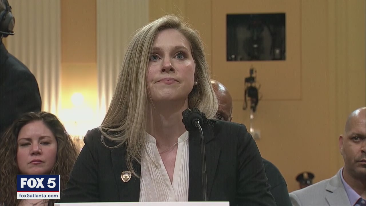 U.S. Capitol police officer says she was slipping in people's blood during Jan. 6 riot