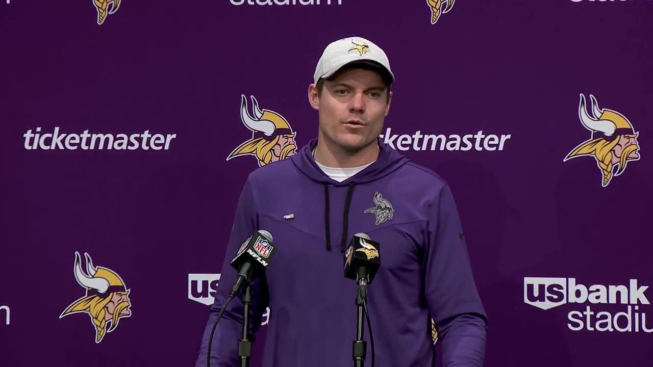 'We knew this was going to be a grind': Kevin O'Connell talks after Vikings beat Giants 27-24