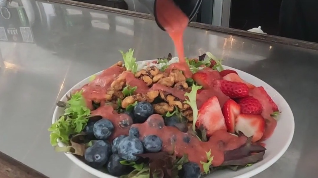 Strawberry Riesling vinaigrette at local farm