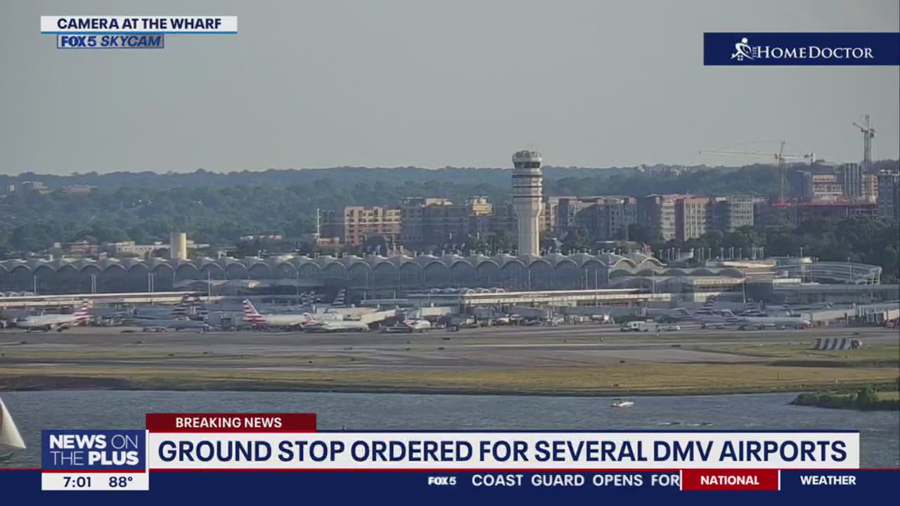 Flights resume at DC-area airports after equipment fire causes FAA issues ground stop