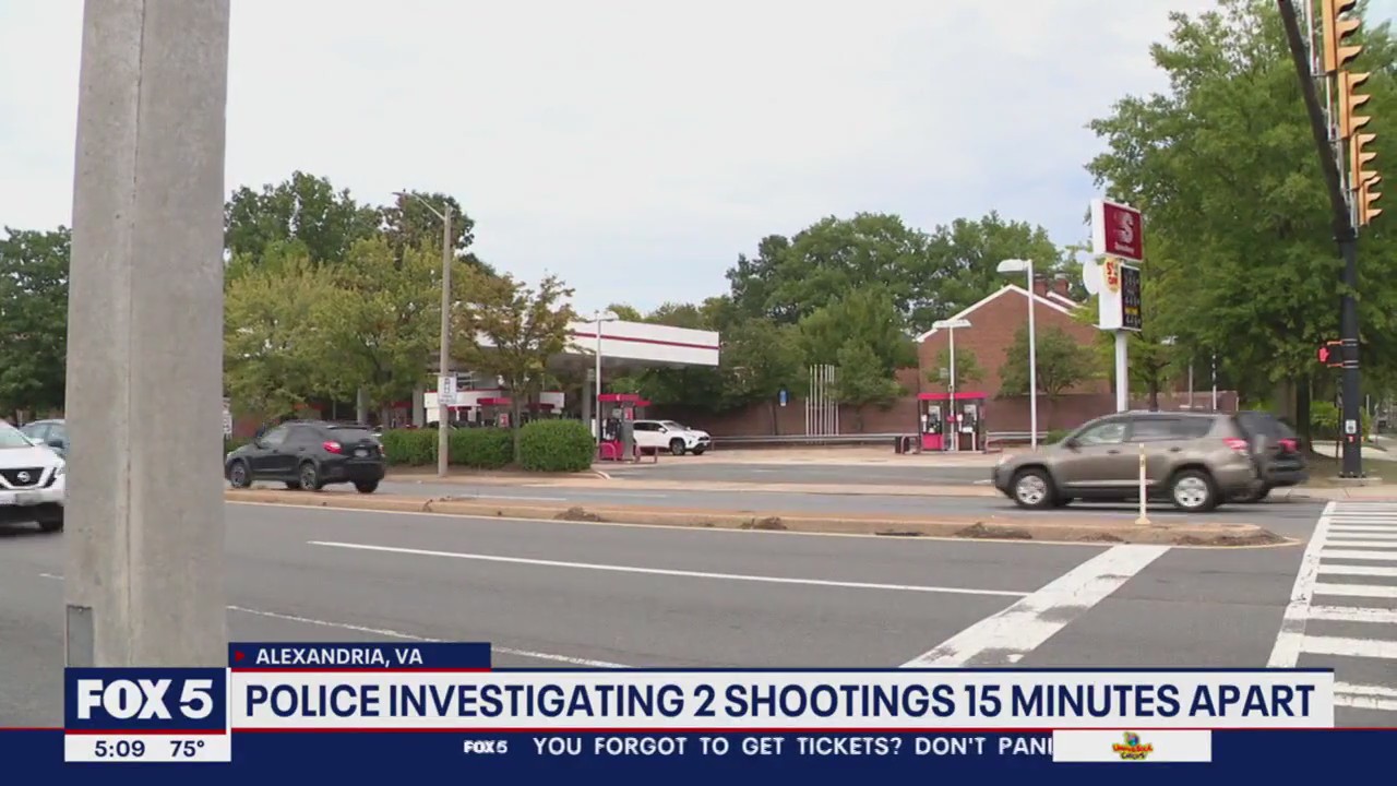 2 hurt in Alexandria shootings reported 15 minutes apart