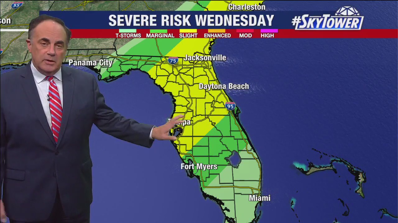 Tampa weather | Storms could turn severe