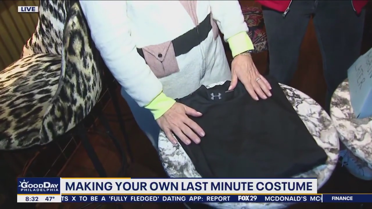Make your own last minute costume using one black T-shirt