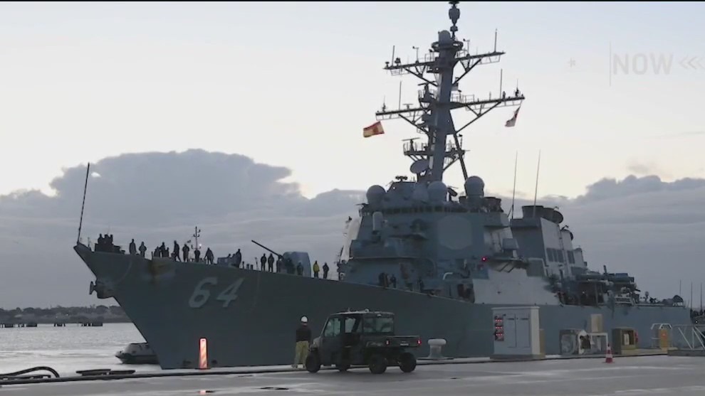 American warship comes under attack in Red Sea