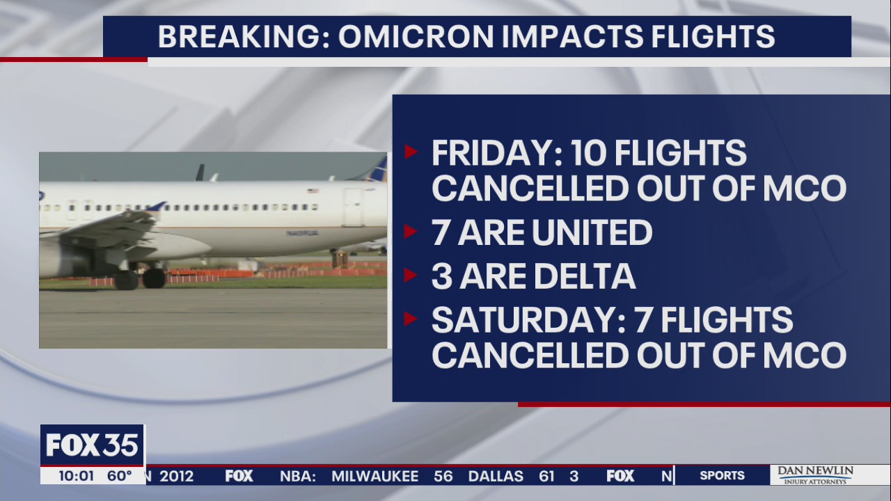 Omicron prompts flight cancellations