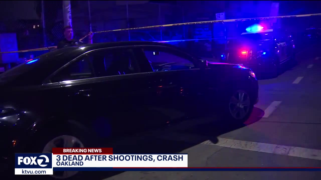 3 men killed in Oakland shootings, collision