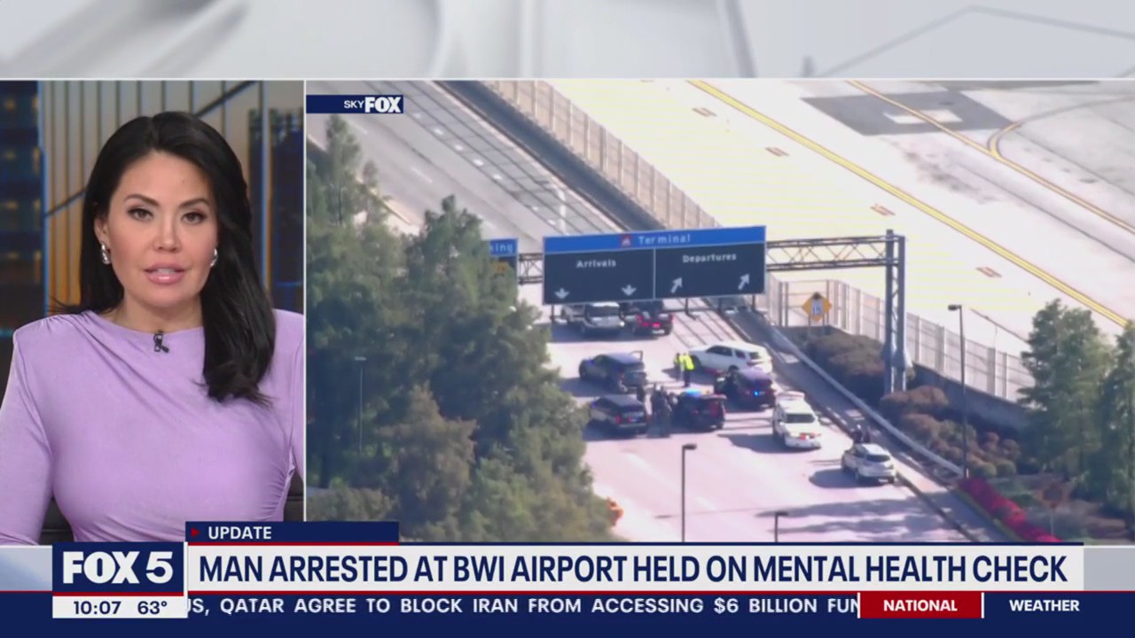 Man arrested after saying he had explosive at BWI held on mental health check