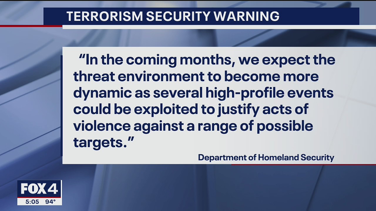 Department of Homeland Security bulletin warns of heightened extremist threat
