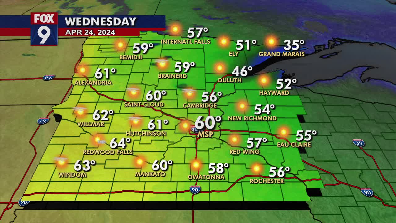 MN weather: Sunny, calm Wednesday