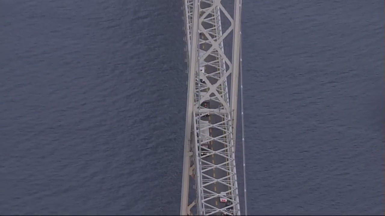 Tractor-trailer crash on Bay Bridge