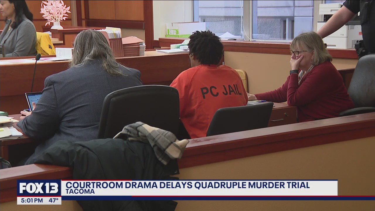 Courtroom drama delays Tacoma quadruple murder trial