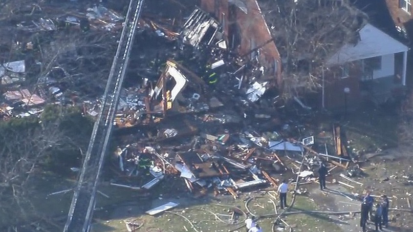 Watch: Detroit police and fire at scene of apparent home explosion on Barlow Street