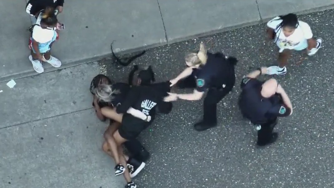 Blaine brawl caught on drone