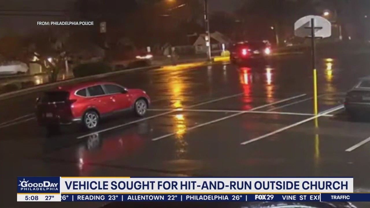 Suspect, vehicle sought for hit-and-run outside Philadelphia church
