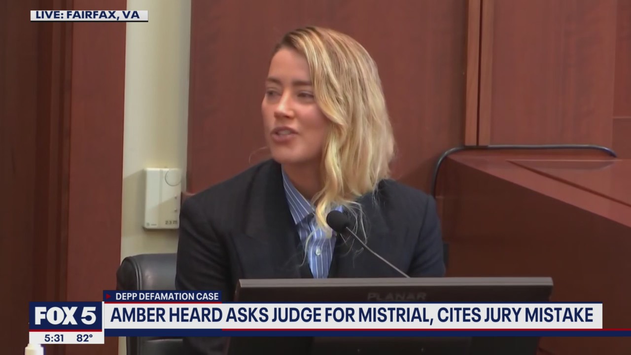Amber Heard asks judge for mistrial, cites jury mistake