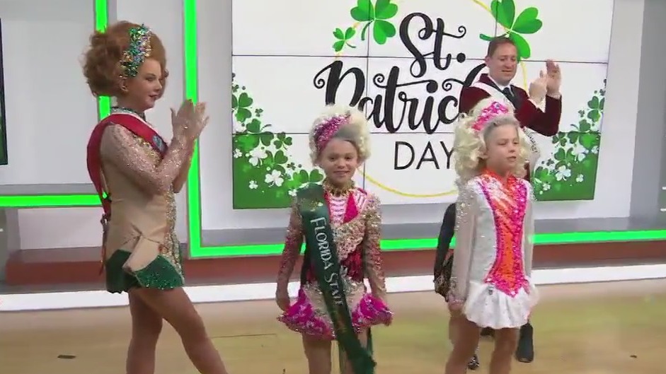 Dancers from the Finnegan Academy of Irish Dance perform on Good Day Orlando