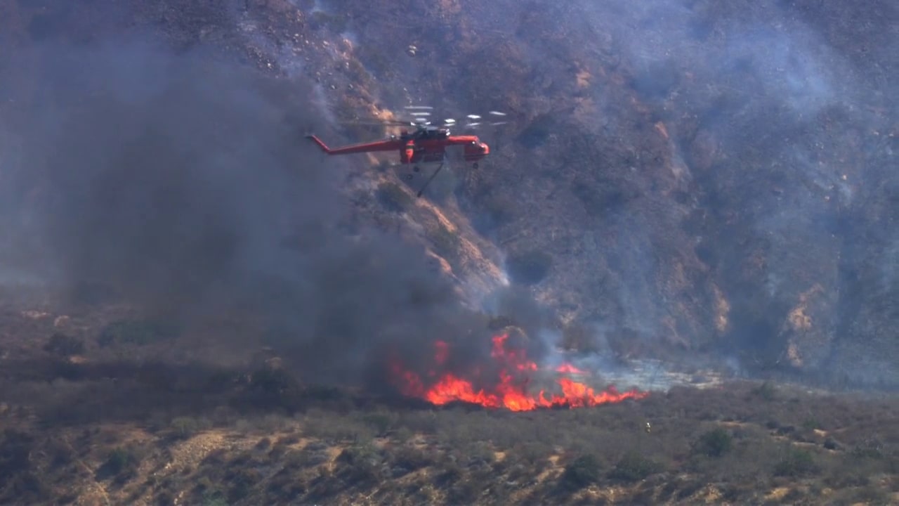 Large fire breaks out in Shadow Hills area