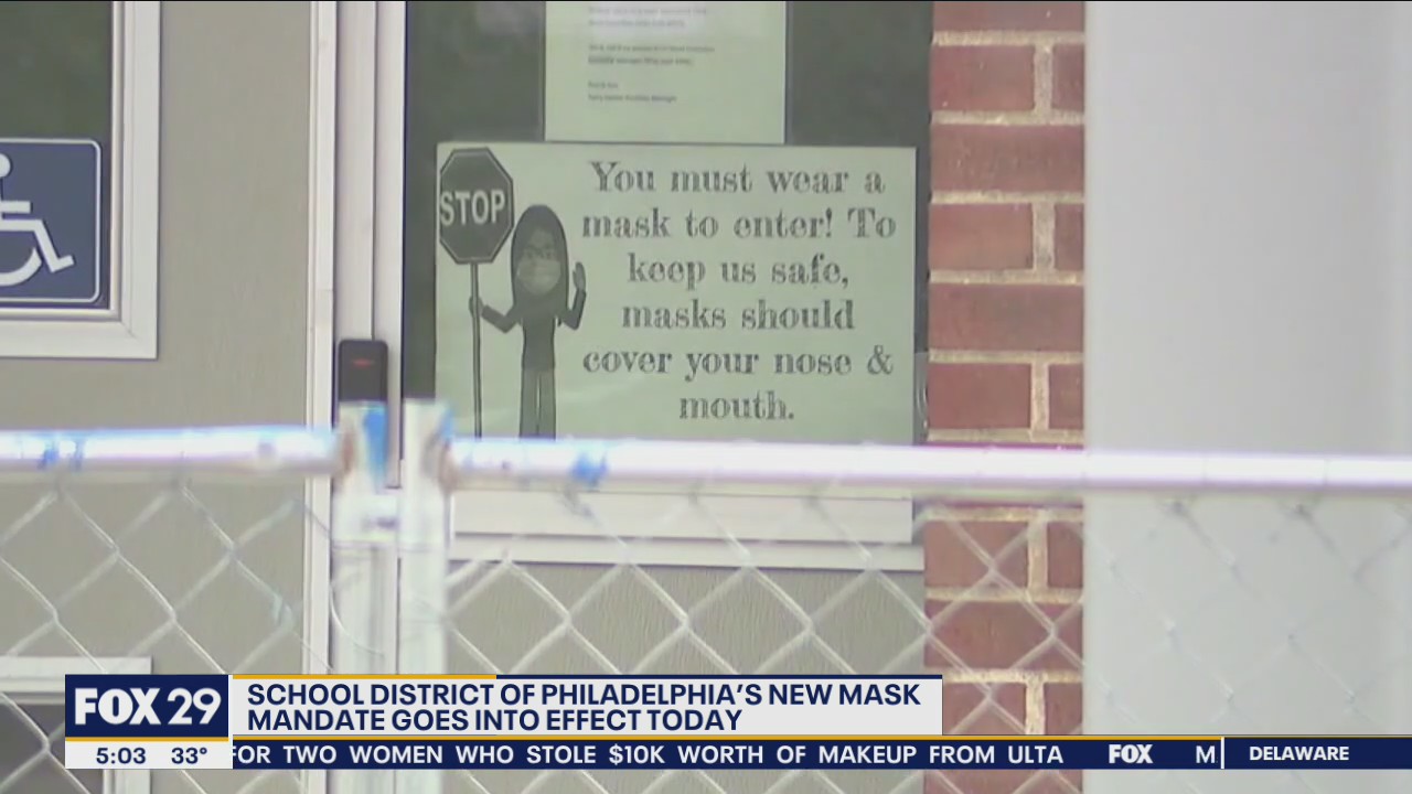 School District of Philadelphia's new mask mandate goes into effect Monday